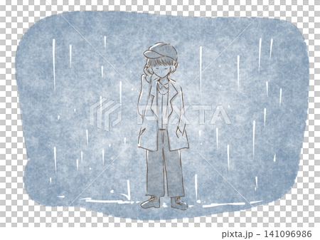 男性・雨 男性・雨 141096986