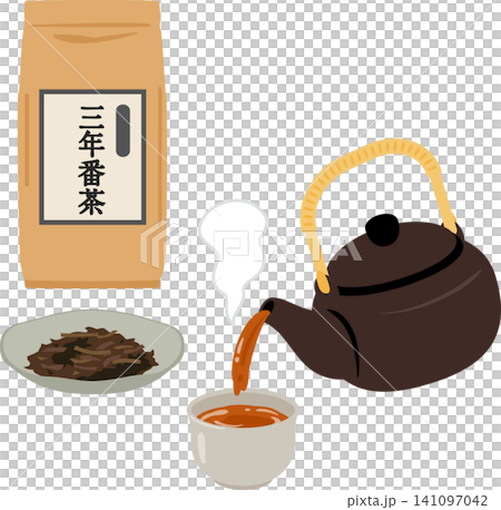 三年陳的番茶,用陶壺泡製而成。 三年陳的番茶,用陶壺泡製而成。 141097042