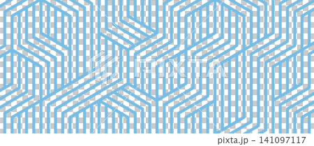 Geometric abstract striped hexagon texture background 141097117