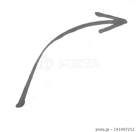 じんわりしたマーカーで描いた矢印18 じんわりしたマーカーで描いた矢印18 141097252