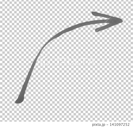 じんわりしたマーカーで描いた矢印18 じんわりしたマーカーで描いた矢印18 141097252