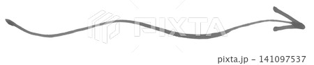 じんわりしたマーカーで描いた矢印9モノクロ 141097537