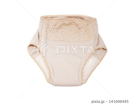 尿漏れ用パンツ、女性用ショーツ【白背景・切り抜き】 尿漏れ用パンツ、女性用ショーツ【白背景・切り抜き】 141098485
