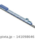 貨物列車のアイソメトリックイラスト。物流・鉄道輸送・貨物輸送素材 141098646