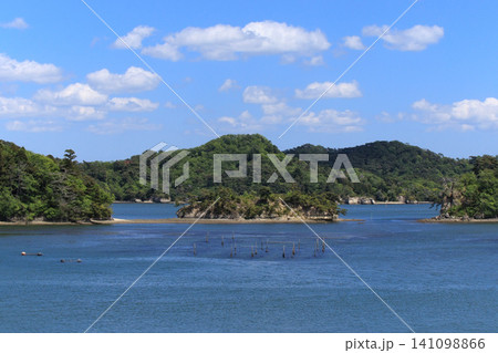 寒風沢島から望む海や小島(宮城県塩竈市) 寒風沢島から望む海や小島(宮城県塩竈市) 141098866