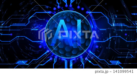 Abstract ai background, glowing globe, neon lines Abstract ai background, glowing globe, neon lines 141099541