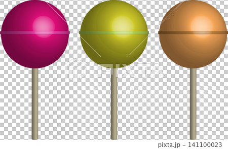 Sweet round lollipops set candy on stick isolated object collection Sweet round lollipops set candy on stick isolated object collection 141100023