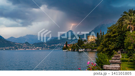 view of the lake Como, Varenna, italy view of the lake Como, Varenna, italy 141101805
