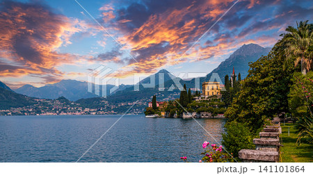 view of the lake Como, Varenna, italy view of the lake Como, Varenna, italy 141101864