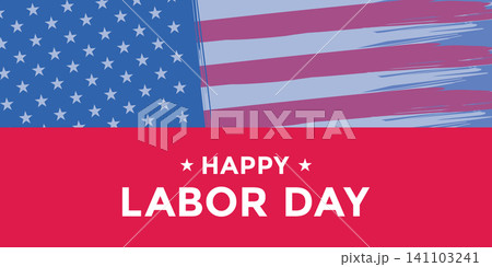 happy labor day celebration on american flag background vector illustration happy labor day celebration on american flag background vector illustration 141103241