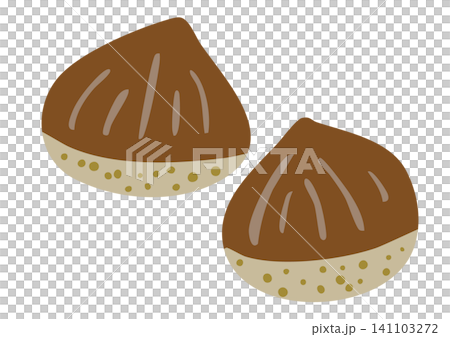 かわいい栗のイラスト かわいい栗のイラスト 141103272