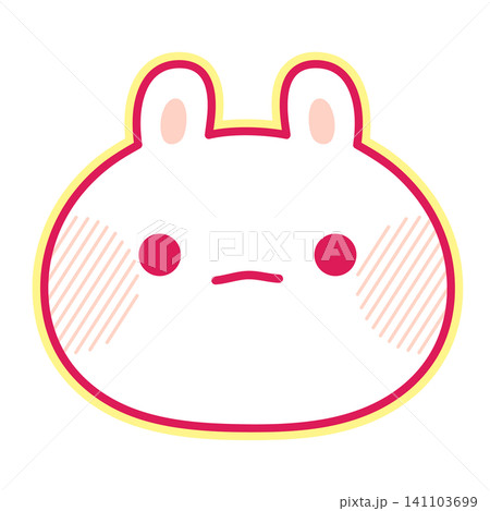 スンッとしたうさぎのかわいいイラスト スンッとしたうさぎのかわいいイラスト 141103699