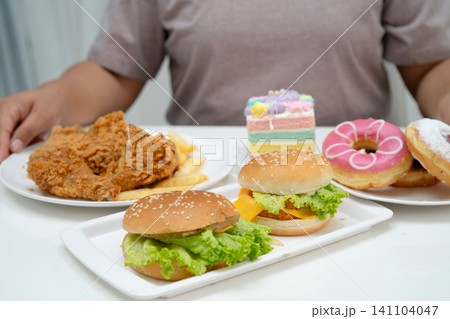 Junk food no good health eating for diet. 141104047