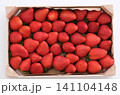 Fresh organic strawberries in wooden box. strawberries in a wooden box 141104148