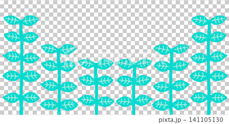 Simple, vibrant green leaf pattern illustration material Simple, vibrant green leaf pattern illustration material 141105130