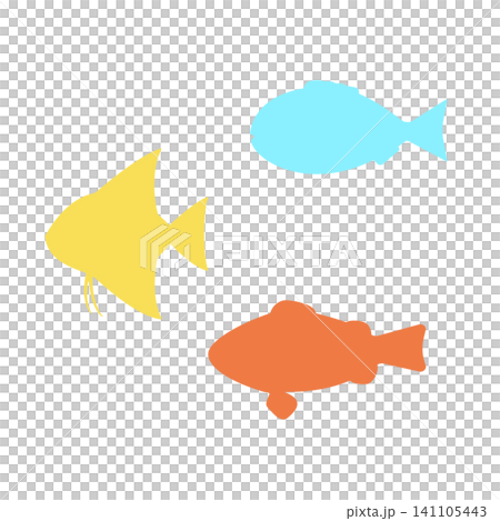 色彩繽紛的熱帶魚和魚類剪影圖示插畫集 - 海洋生物 - 夏季主題 色彩繽紛的熱帶魚和魚類剪影圖示插畫集 - 海洋生物 - 夏季主題 141105443