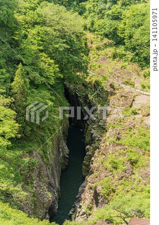日本 宮崎の神聖な高千穂峡の風景 日本 宮崎の神聖な高千穂峡の風景 141105971