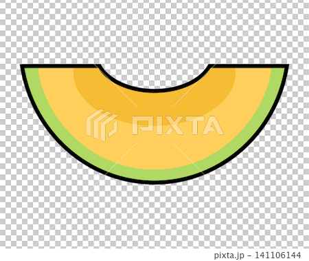 A simple and pop-style illustration of a cut melon. A simple and pop-style illustration of a cut melon. 141106144
