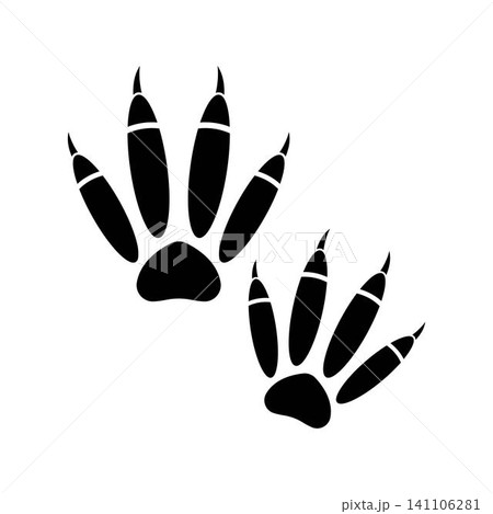 Paw footprint logo icon flat illustration design Paw footprint logo icon flat illustration design 141106281