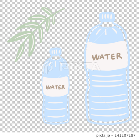 手繪的礦泉水瓶插圖 141107187