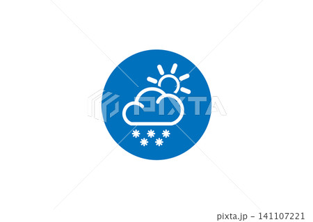 Weather Icon Showing Sun Behind Cloud With Snowflakes Mixed Sun And Snow Forecast Weather Icon Showing Sun Behind Cloud With Snowflakes Mixed Sun And Snow Forecast 141107221