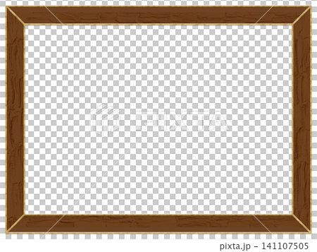 A warm light brown and gold-rimmed picture frame (PNG transparent) A warm light brown and gold-rimmed picture frame (PNG transparent) 141107505