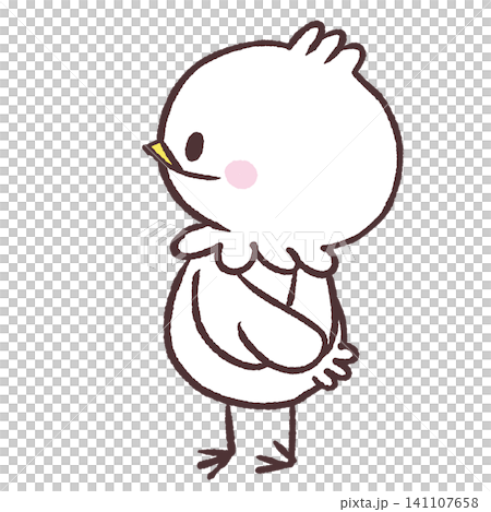 一幅白鳥斜向後方的插圖。 141107658