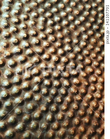 Metal surface texture of brass or copper with bumps. Metal surface texture of brass or copper with bumps. 141107701