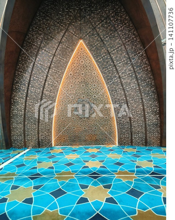 Interior wall structure of Al Jabbar with star patterns. 141107736
