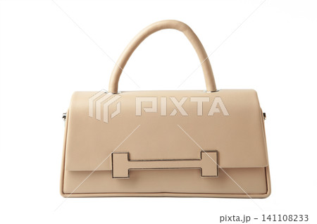 Beige female bag isolated on white background. Beige female bag isolated on white background. 141108233