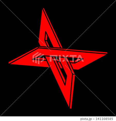 Impossible optical illusion shape. Optical art object. Impossible figures. Sacred geometry logo. Impossible optical illusion shape. Optical art object. Impossible figures. Sacred geometry logo. 141108585