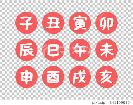 Zodiac Sign Icons Illustration Set (Red) Zodiac Sign Icons Illustration Set (Red) 141109050