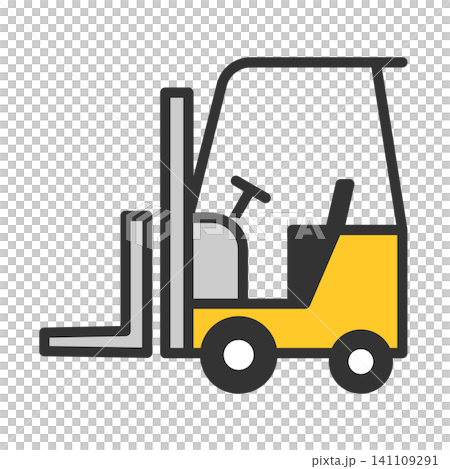 Illustration of a forklift Illustration of a forklift 141109291