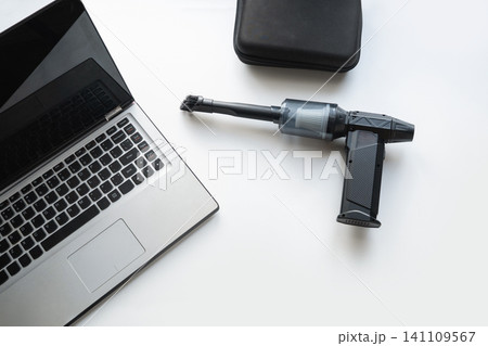Electric air duster or fan for cleaning keyboard and laptop workspace Electric air duster or fan for cleaning keyboard and laptop workspace 141109567