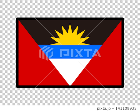 Illustration of the flag of Antigua and Barbuda Illustration of the flag of Antigua and Barbuda 141109935