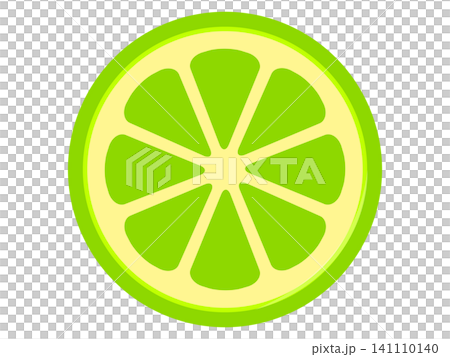 Illustration of sliced limes Illustration of sliced limes 141110140