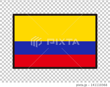 Colombian flag illustration material 141110368