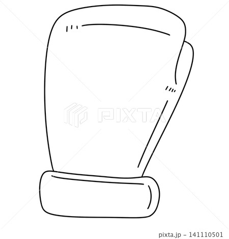 Simple line drawing of a mittens Simple line drawing of a mittens 141110501