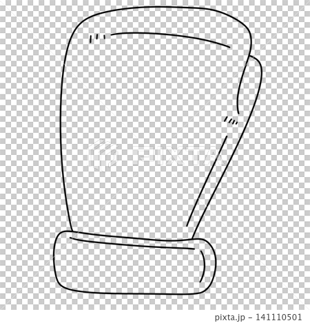 Simple line drawing of a mittens Simple line drawing of a mittens 141110501