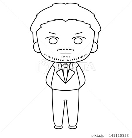 Simple line drawing of a man in a suit Simple line drawing of a man in a suit 141110538
