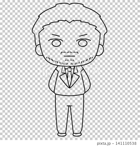 Simple line drawing of a man in a suit Simple line drawing of a man in a suit 141110538