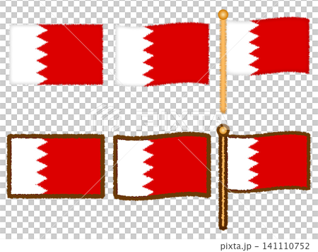 Bahrain flag illustration set 2 141110752