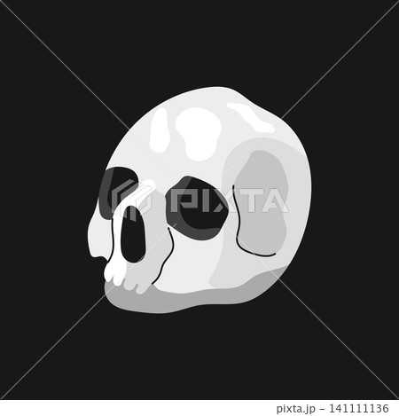 Human skull vector illustration spooky halloween horror skeleton element Human skull vector illustration spooky halloween horror skeleton element 141111136