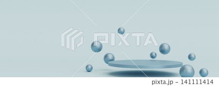 This scene features a banner podium designed for product showcasing. Floating spheres enhance the visual appeal. The design is rendered in 3D with a clean, clear background This scene features a banner podium designed for product showcasing. Floating spheres enhance the visual appeal. The design is rendered in 3D with a clean, clear background 141111414