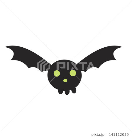 Cute Kawaii Pastel Halloween Skull Bat Vector Illustration Cute Kawaii Pastel Halloween Skull Bat Vector Illustration 141112039