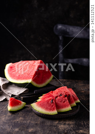 Fresh ripe juicy cut watermelon Fresh ripe juicy cut watermelon 141112521