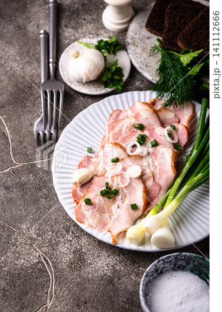 Sliced boiled smoked pork or ham Sliced boiled smoked pork or ham 141112666