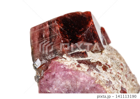 Macro mineral tourmaline stone on a white background 141113190