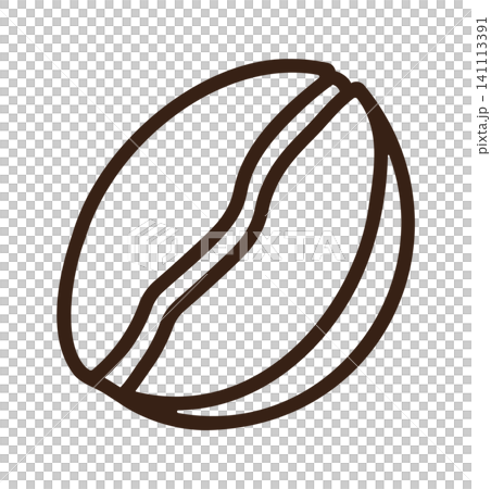 Simple coffee bean icon without background Simple coffee bean icon without background 141113391