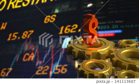Financial Market Growth And Investment Strategy Concept 3d render. Financial Market Growth And Investment Strategy Concept 3d render. 141113687